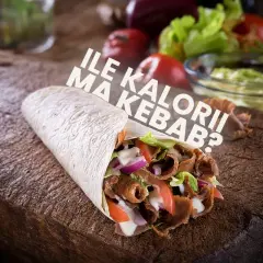 Pyszny kebab w tortilli z mięsem, warzywami i sosem. Zastanawiasz się, ile kalorii ma kebab w tortilli?