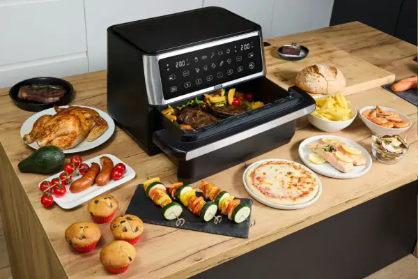 Air fryer przepisy obiad: pieczony kurczak, steki, ryba, frytki, szaszłyki, pizza, muffiny i więcej.